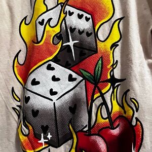 Men’s Good luck Chemistry Cream Tee size M brand new